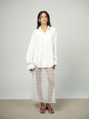 Jorja Lace Skirt/White