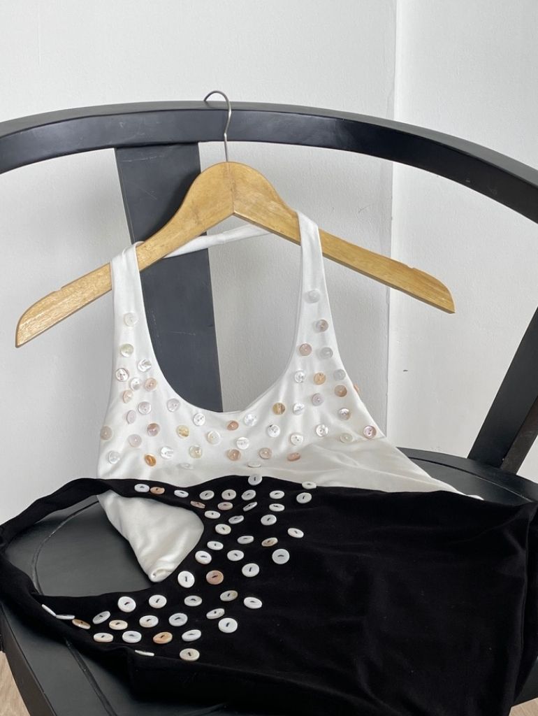 Havana Halter Tank/Off-White