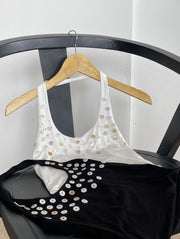 Havana Halter Tank/Off-White