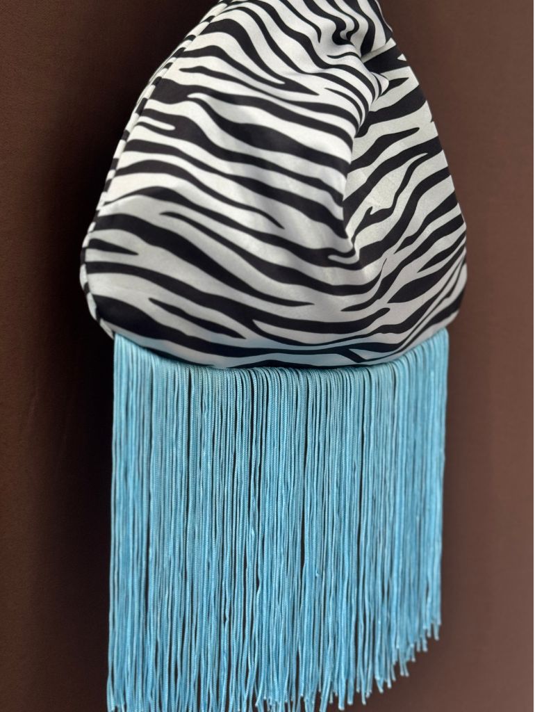Luella Knot Bag/Zebra Blue