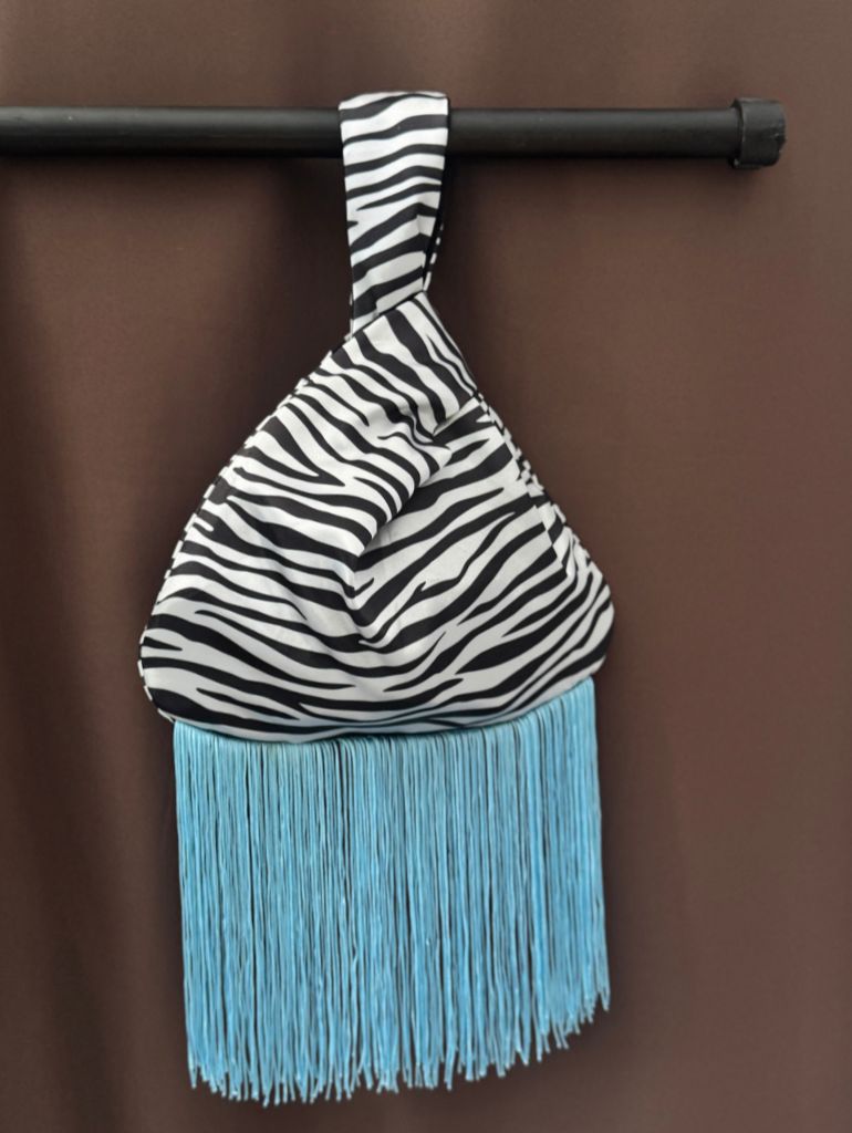 Luella Knot Bag/Zebra Blue