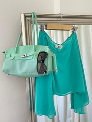 Iris Sheer Top/Aqua