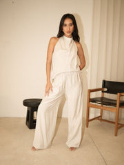 Soho Halter Top Ecru