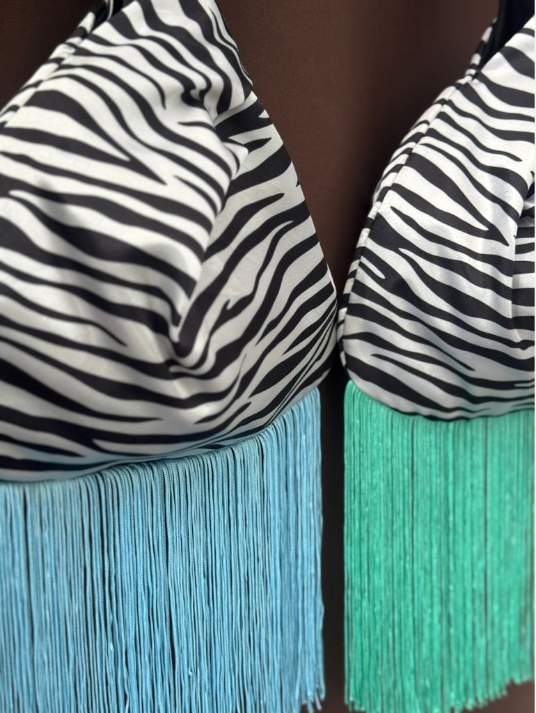 Luella Knot Bag/Zebra Aqua