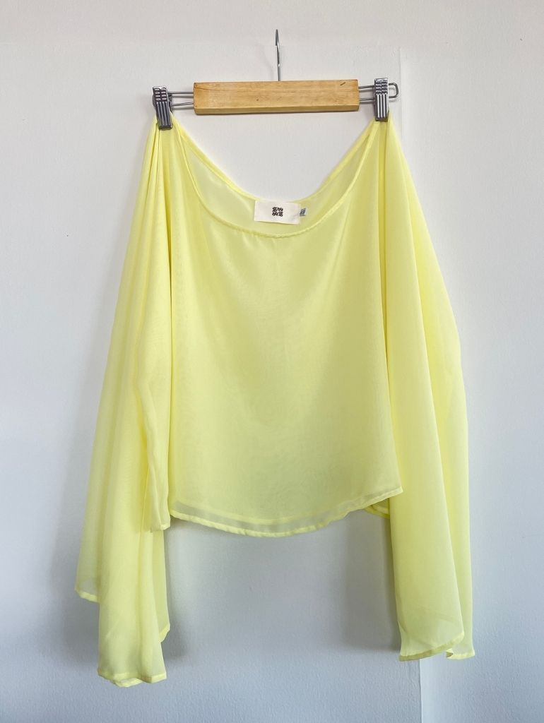 Iris Sheer Top/Lemon