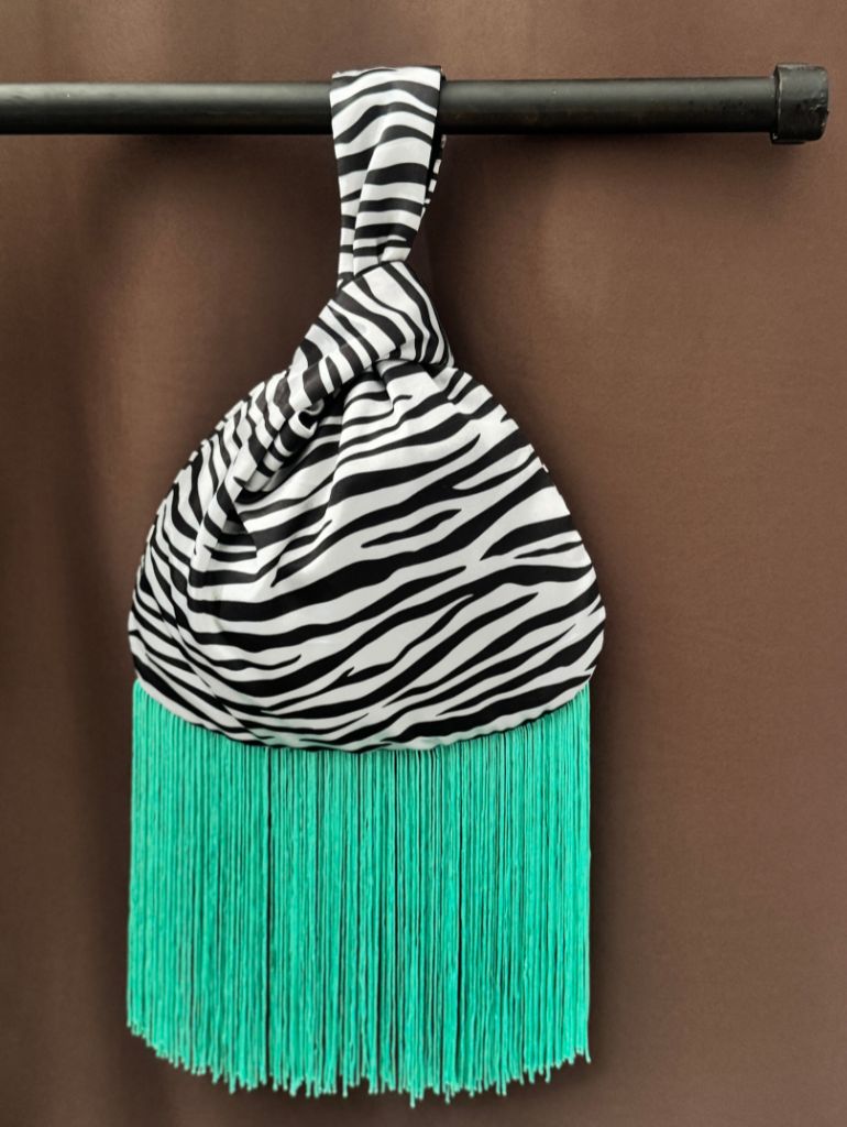 Luella Knot Bag/Zebra Aqua