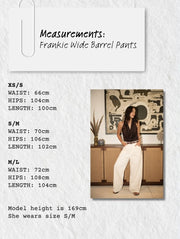 Frankie Wide Barrel Pants/Off White