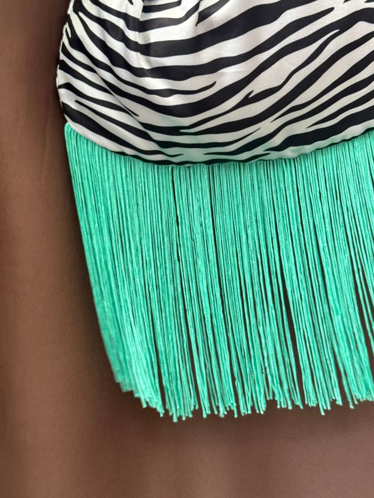 Luella Knot Bag/Zebra Aqua