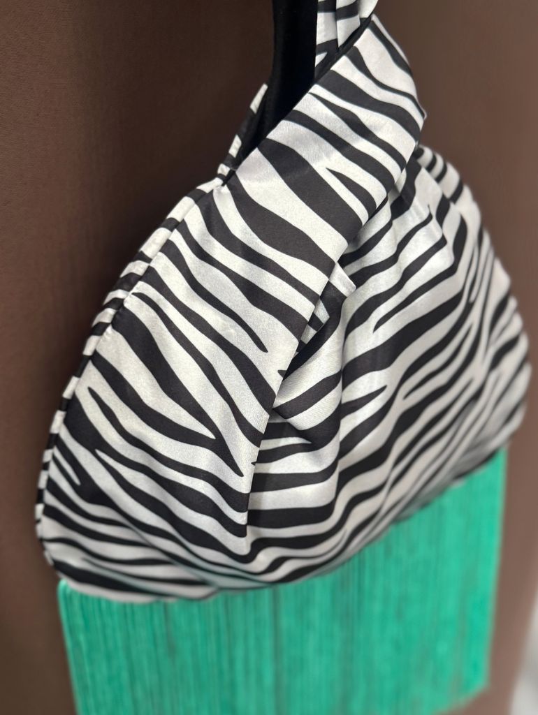 Luella Knot Bag/Zebra Aqua