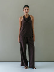 Soho Halter Top/Espresso Stripes
