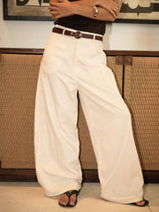 Frankie Wide Barrel Pants/Maroon