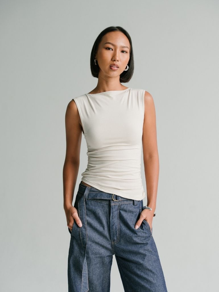 Virgo Top in Bone