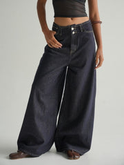 Bella Wide Leg Denim in Dark Blue