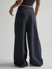 Bella Wide Leg Denim in Dark Blue