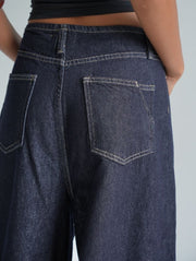 Bella Wide Leg Denim in Dark Blue