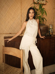 Soho Halter Top Ecru