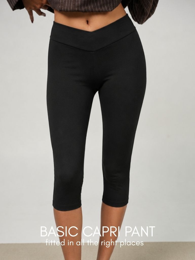 Basic Jersey Capri Pants