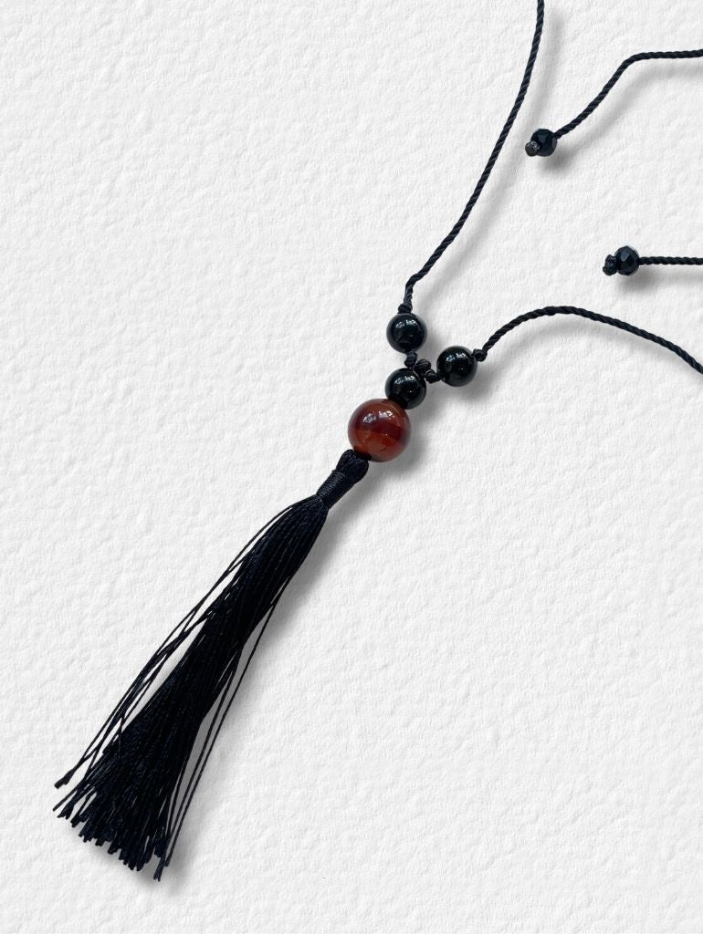 Tassel Necklace/Brown