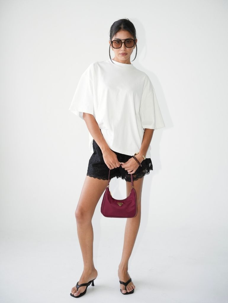 Plain Oversized Tee/Off-White