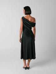 Salma Satin Dress in Baby Rose