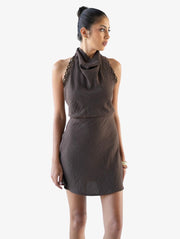 Malibu Mini Dress in Espresso