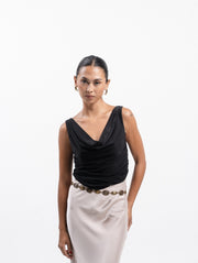 Stella Cowl Top in Cherry