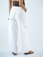 Frankie Wide Barrel Pants/Off White