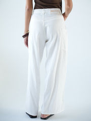 Frankie Wide Barrel Pants/Off White