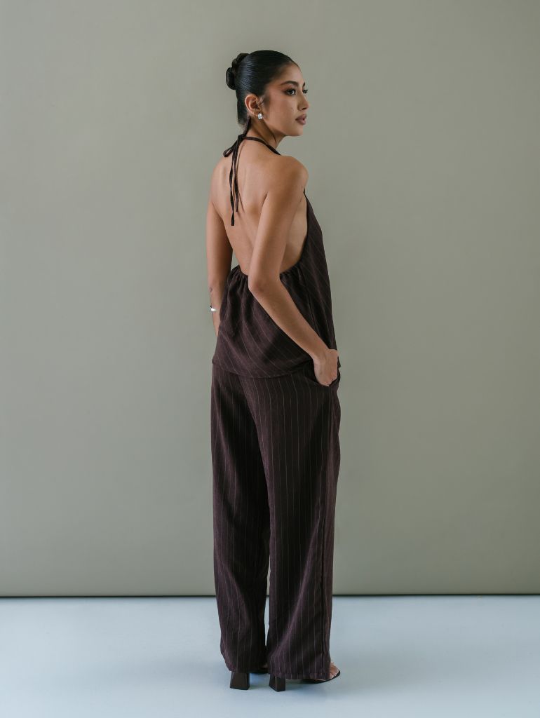 Soho Relaxed Pants/Espresso Stripes