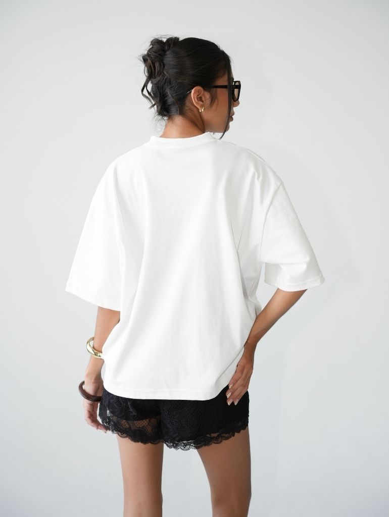 Plain Oversized Tee/Off-White