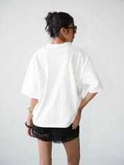 Plain Oversized Tee/Off-White
