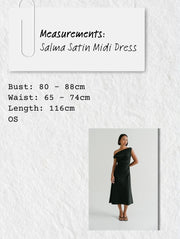 Salma Satin Dress in Black