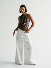 Bella Wide Leg Denim in White