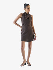 Malibu Mini Dress in Espresso