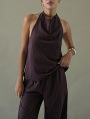 Soho Halter Top/Espresso Stripes