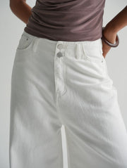 Bella Wide Leg Denim in White