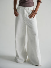 Bella Wide Leg Denim in White