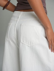 Bella Wide Leg Denim in White