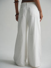 Bella Wide Leg Denim in White