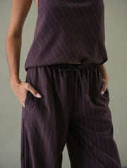 Soho Relaxed Pants/Espresso Stripes