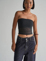 Off Duty Tube Top in Black