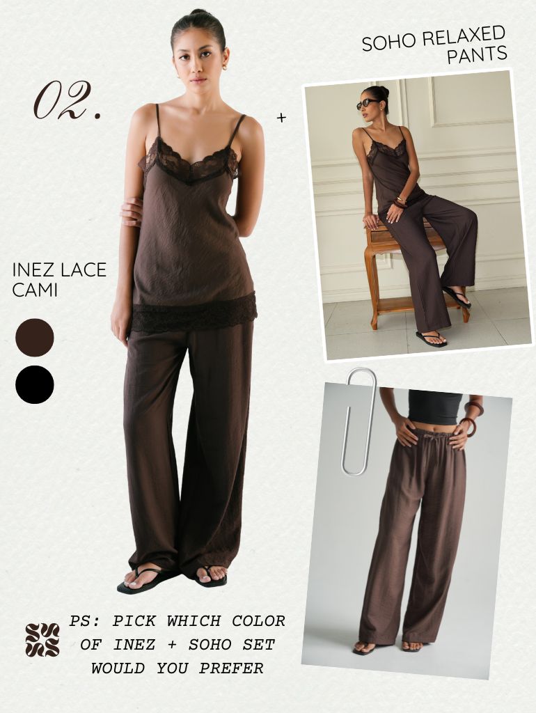 The Gift Box 02: Inez Lace Cami + Soho Relaxed Pants
