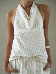 Soho Halter Top/Cupro Stripes