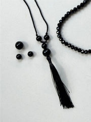 Tassel Necklace/Black