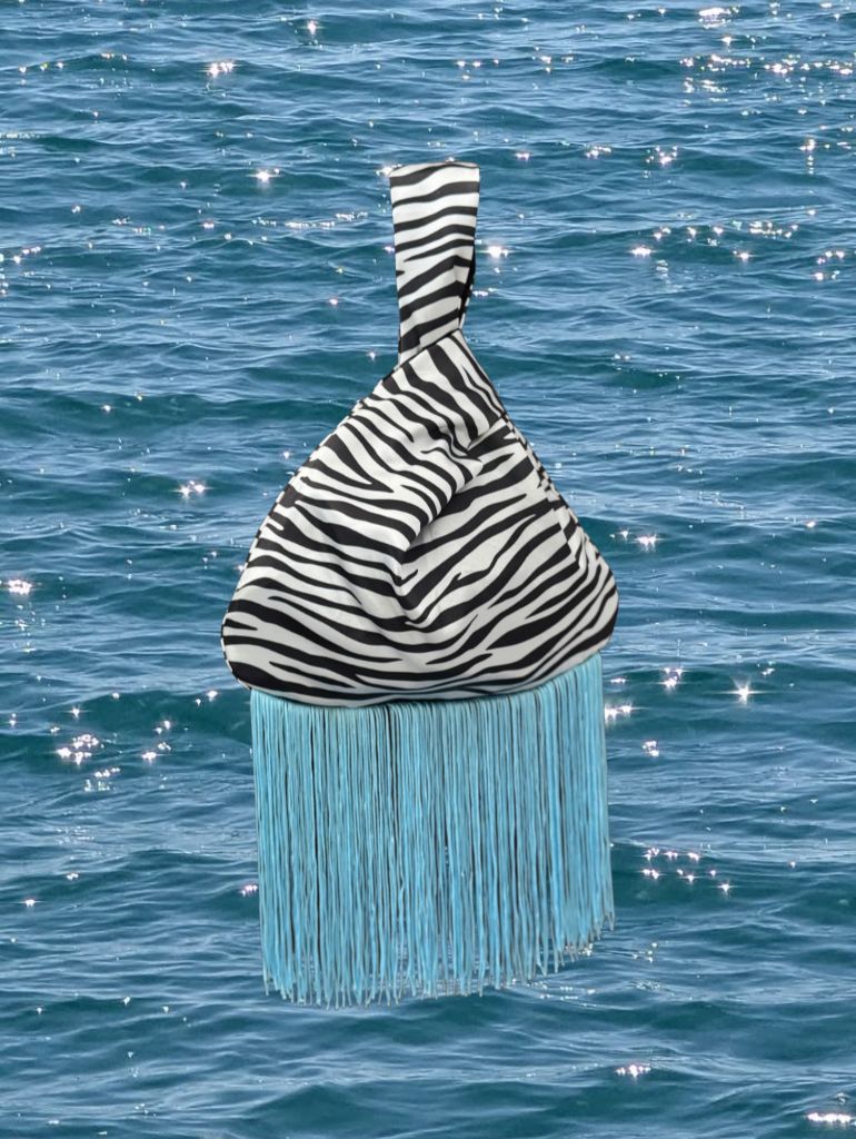 Luella Knot Bag/Zebra Blue