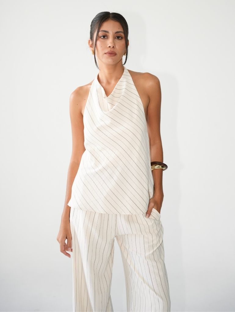 Soho Halter Top/Cupro Stripes