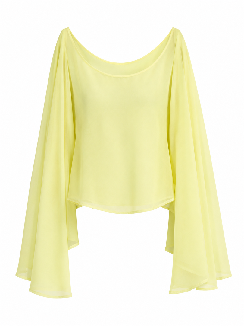 Iris Sheer Top/Lemon