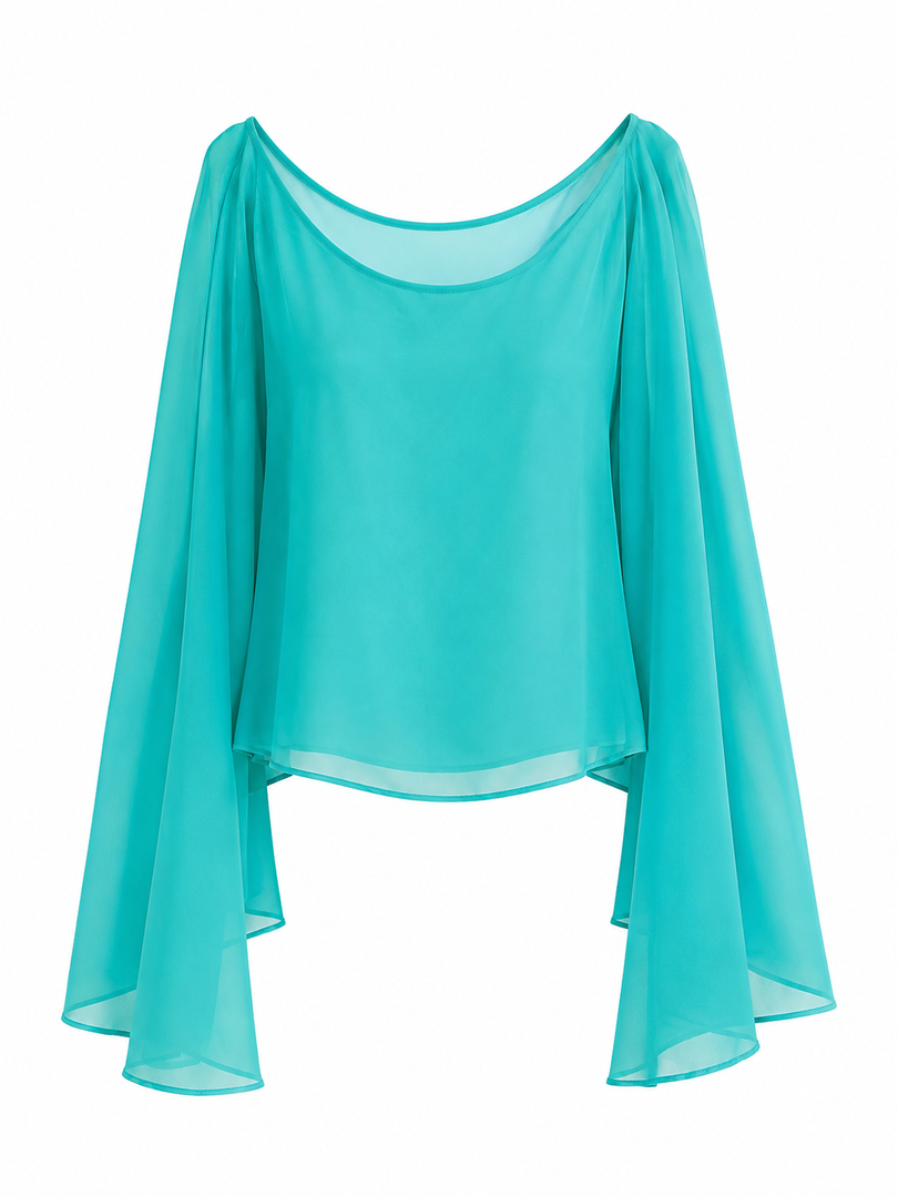 Iris Sheer Top/Aqua