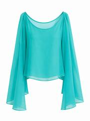 Iris Sheer Top/Aqua