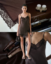 The Gift Box 01: Inez Lace Mini Dress + Mini Gold Earrings